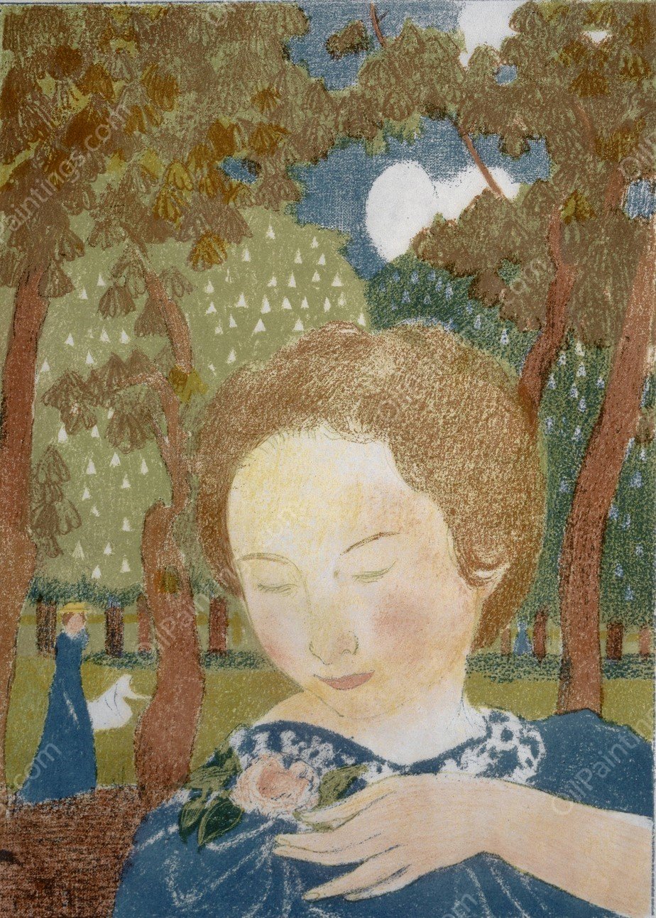 The Attitudes Are Informal And Chaste  by Maurice Denis - Hand-Painted Oil Painting Reproduction