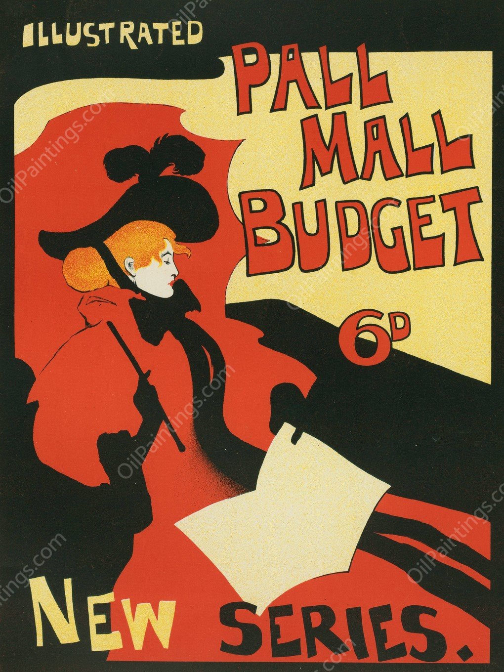 Illustrated Pall Mall Budget  by Maurice Greiffenhagen - Hand-Painted Oil Painting Reproduction