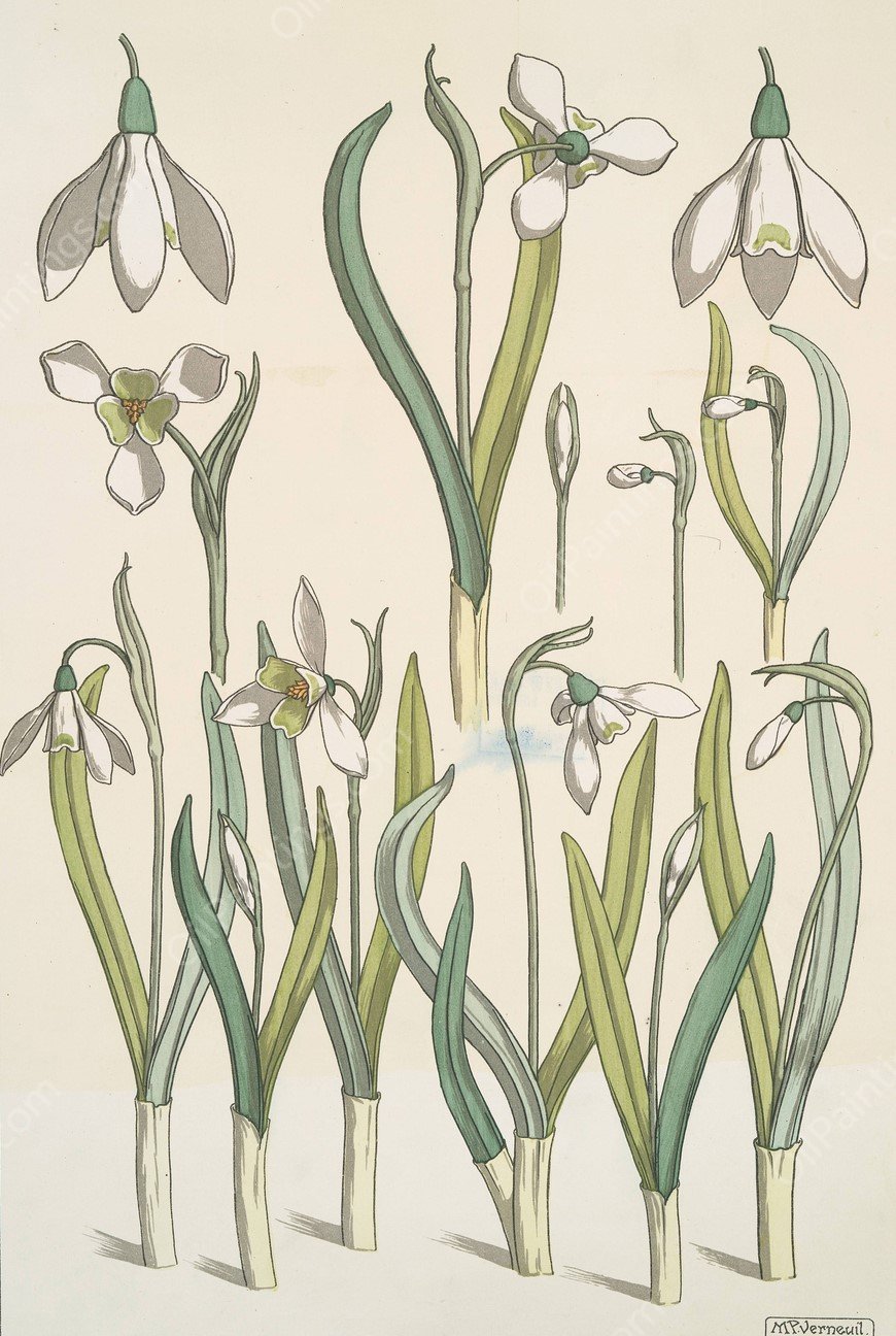 Perce-neige  by Maurice Pillard Verneuil - Hand-Painted Oil Painting Reproduction