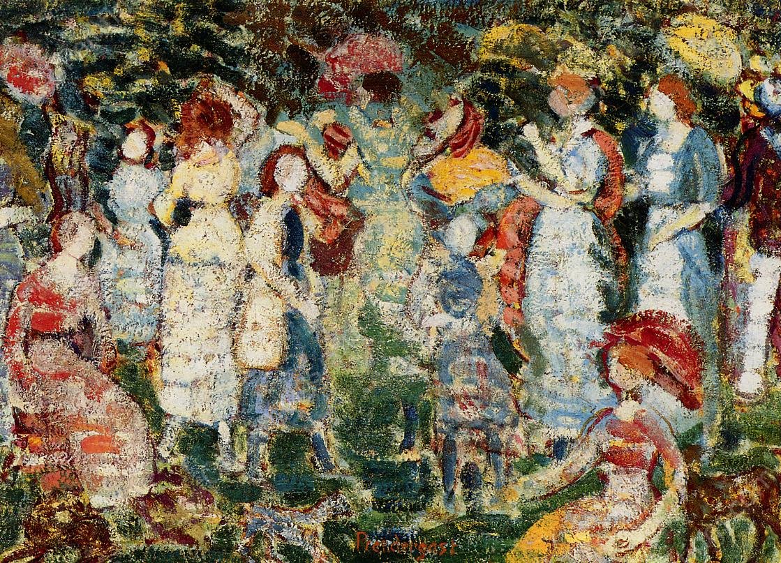 Picnic Grove by Maurice Brazil Prendergast - Hand-Painted Oil Painting Reproduction