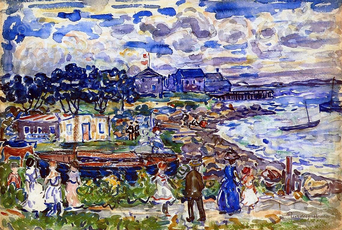 The Cove by Maurice Brazil Prendergast - Hand-Painted Oil Painting Reproduction