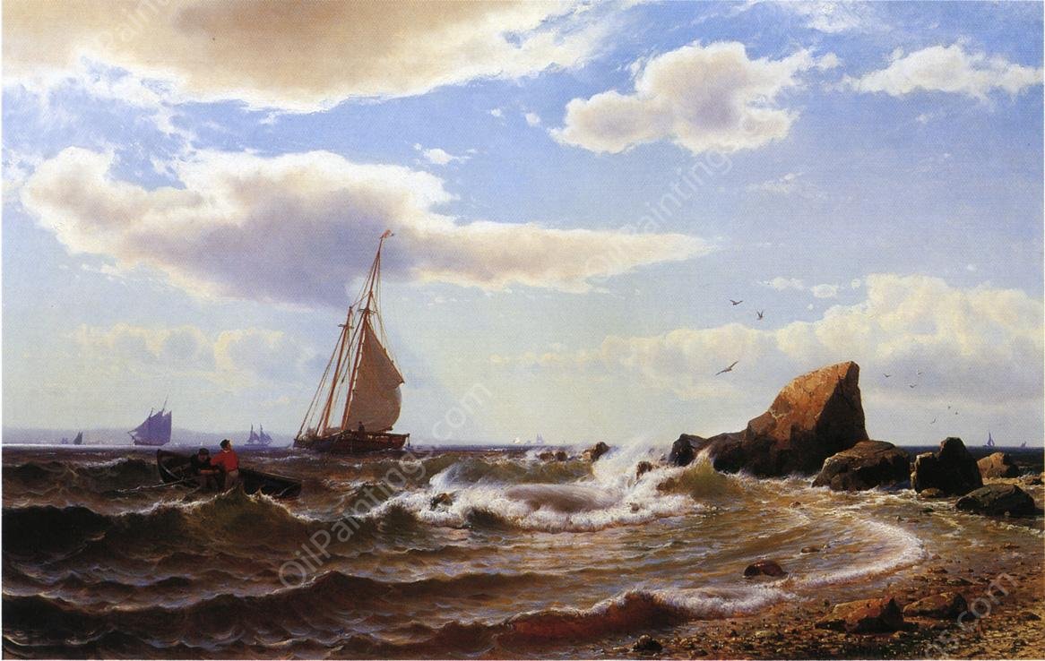 Off Orient Point, Long Island by Mauritz F. H. De Haas - Hand-Painted Oil Painting Reproduction