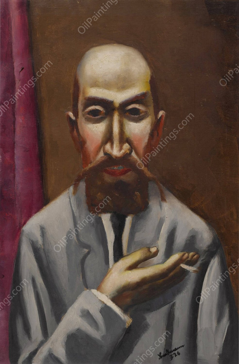 Bildnis eines Turken  by Max Beckmann - Hand-Painted Oil Painting Reproduction