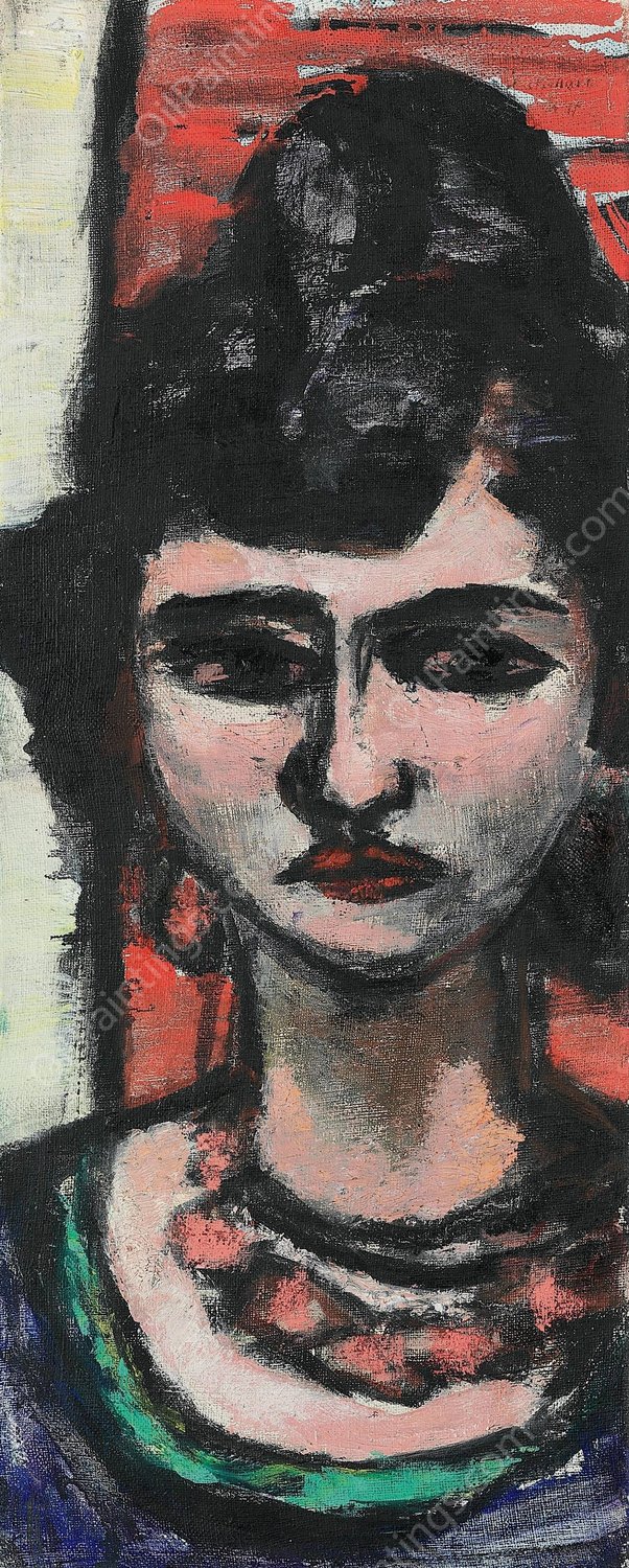 Italienerin  by Max Beckmann - Hand-Painted Oil Painting Reproduction