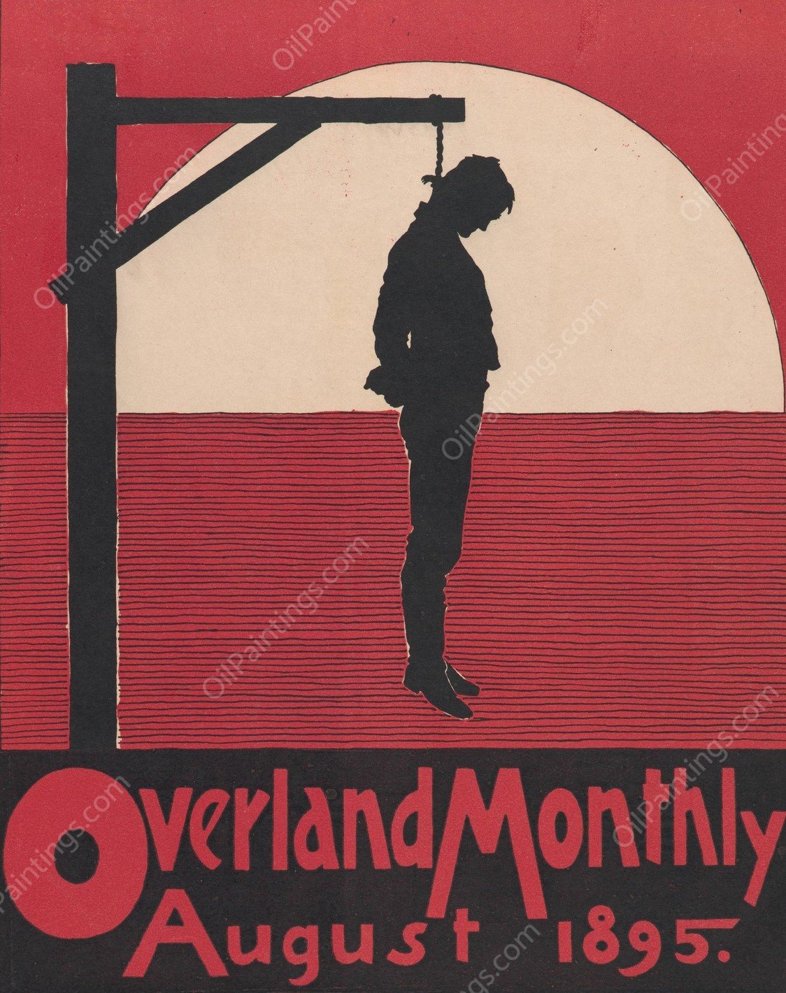 Overland Monthly , August  by Maynard Dixon - Hand-Painted Oil Painting Reproduction
