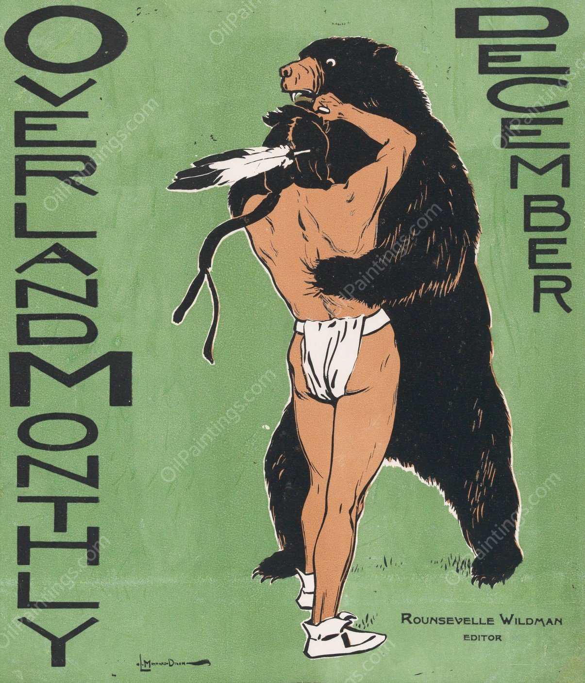 Overland Monthly , December  by Maynard Dixon - Hand-Painted Oil Painting Reproduction