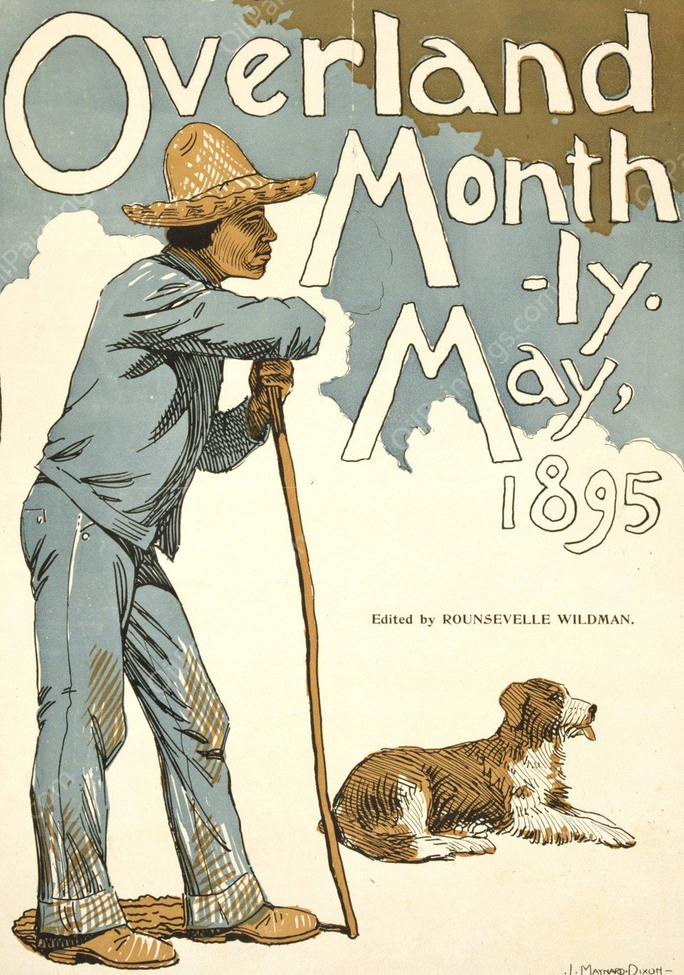 Overland Monthly. May, 1895  by Maynard Dixon - Hand-Painted Oil Painting Reproduction