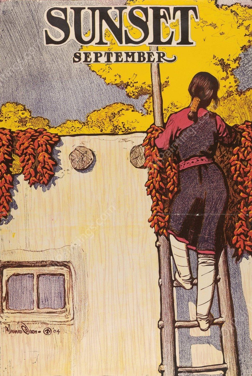 Sunset Magazine, September  by Maynard Dixon - Hand-Painted Oil Painting Reproduction
