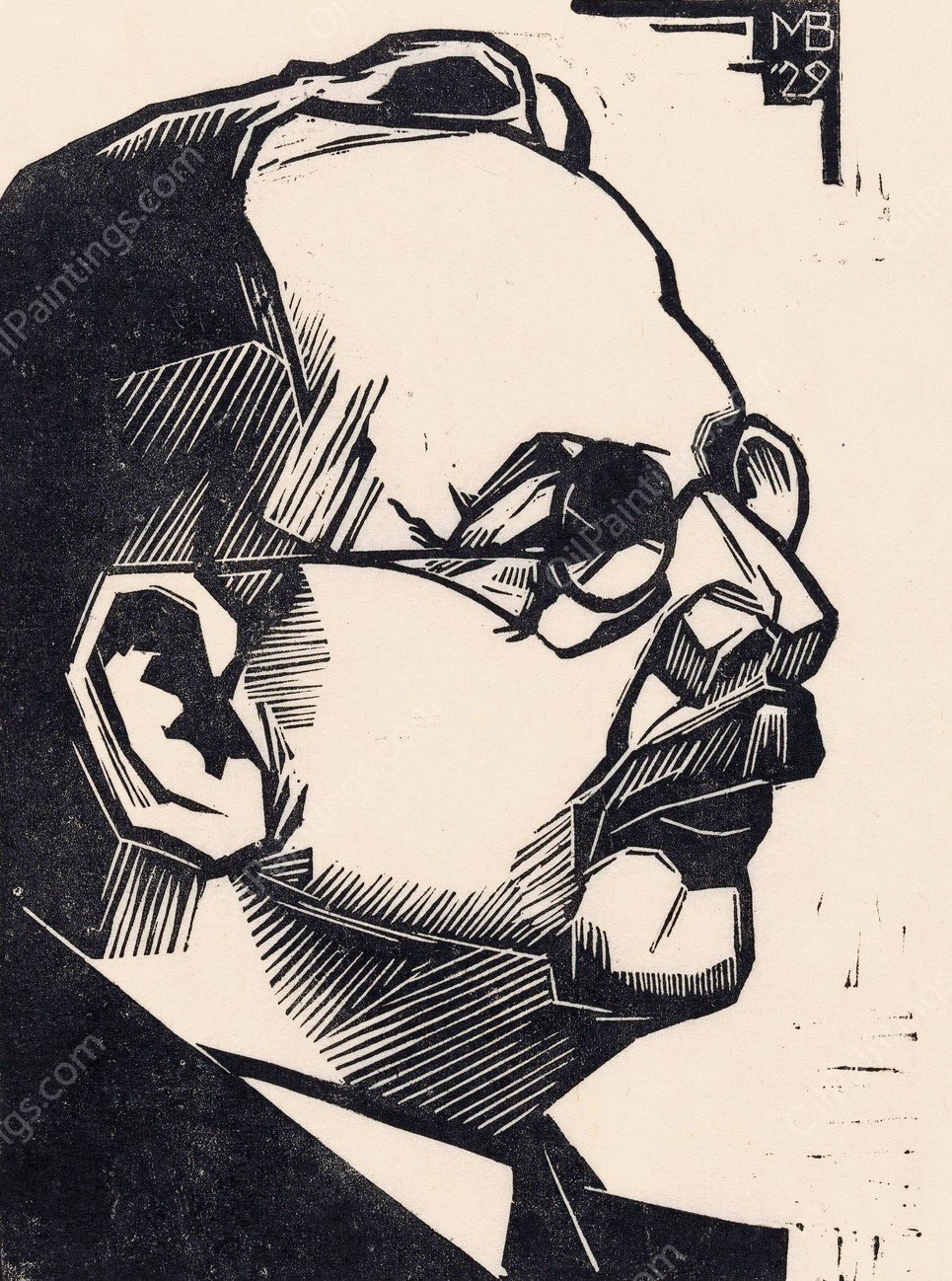 Portret van Jan van den Tempel  by Meijer Bleekrode - Hand-Painted Oil Painting Reproduction