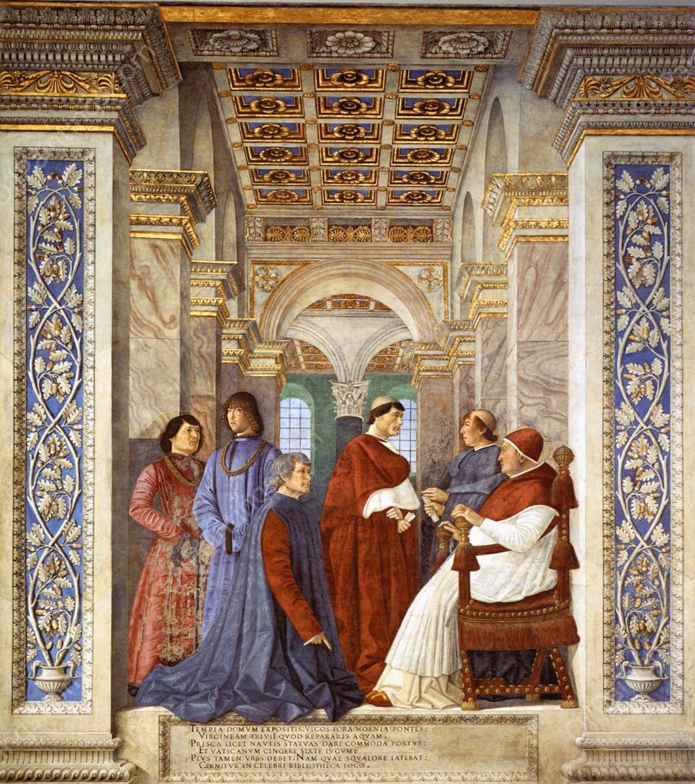 Foundation of the Library by Melozzo Da Forli - Hand-Painted Oil Painting Reproduction