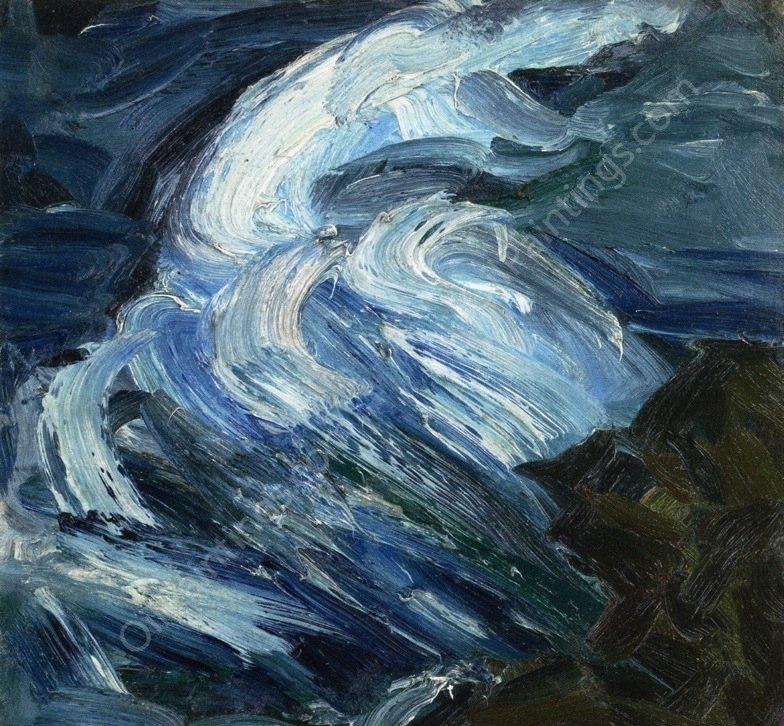 Raging Sea by Merton Clivette - Hand-Painted Oil Painting Reproduction