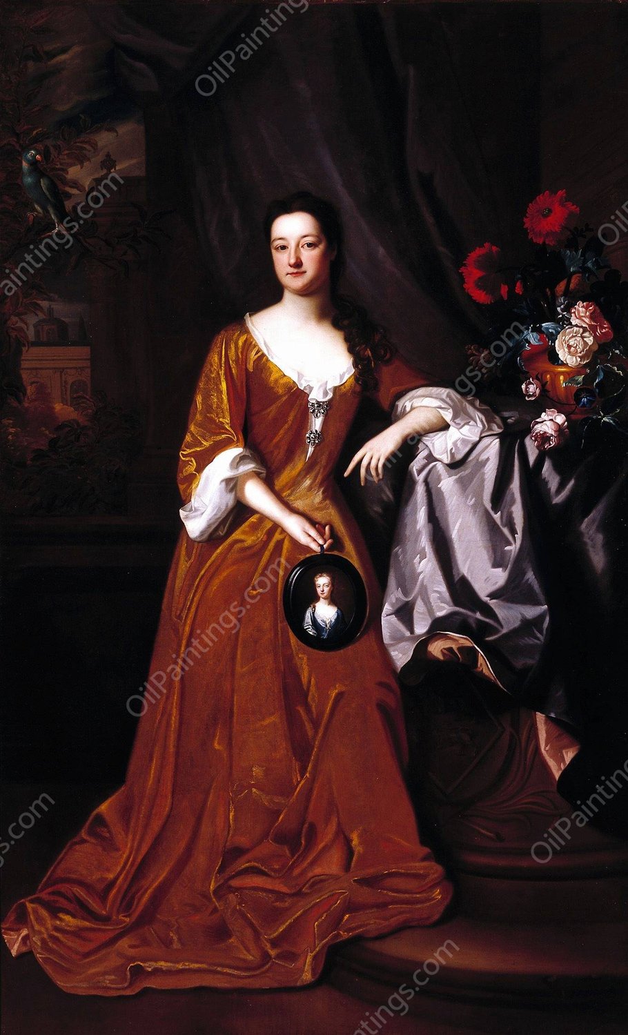 Portrait of a Lady by Michael Dahl - Hand-Painted Oil Painting Reproduction