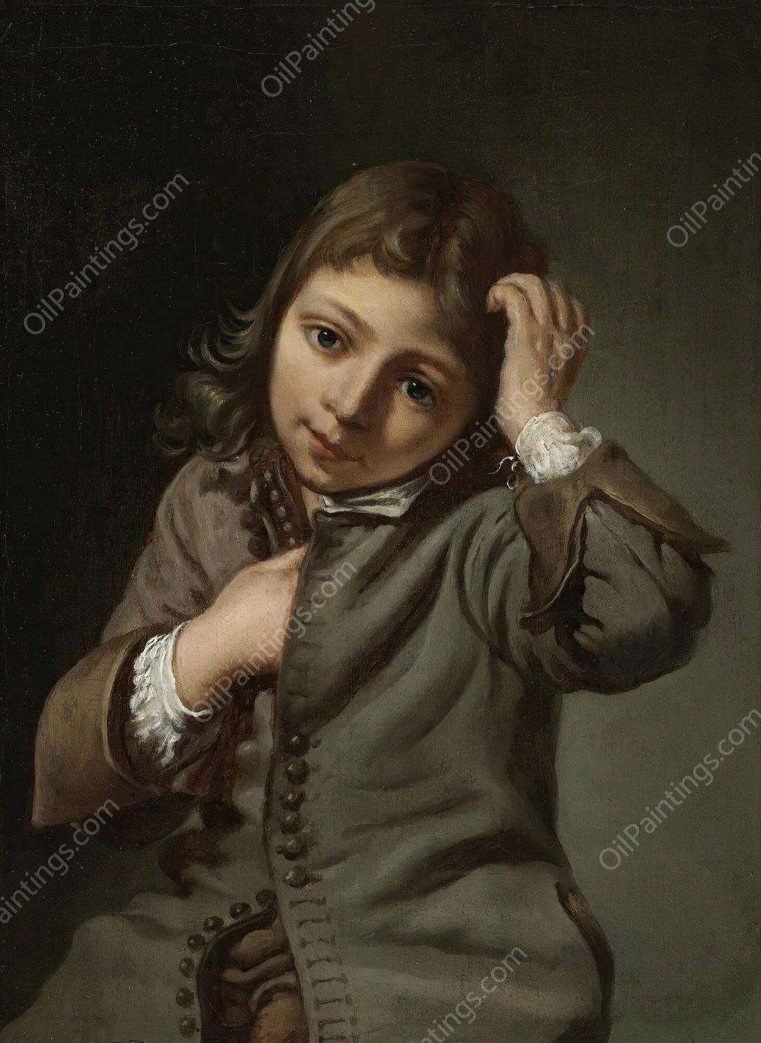 Boy Touching His Head by Michael Sweerts - Hand-Painted Oil Painting Reproduction