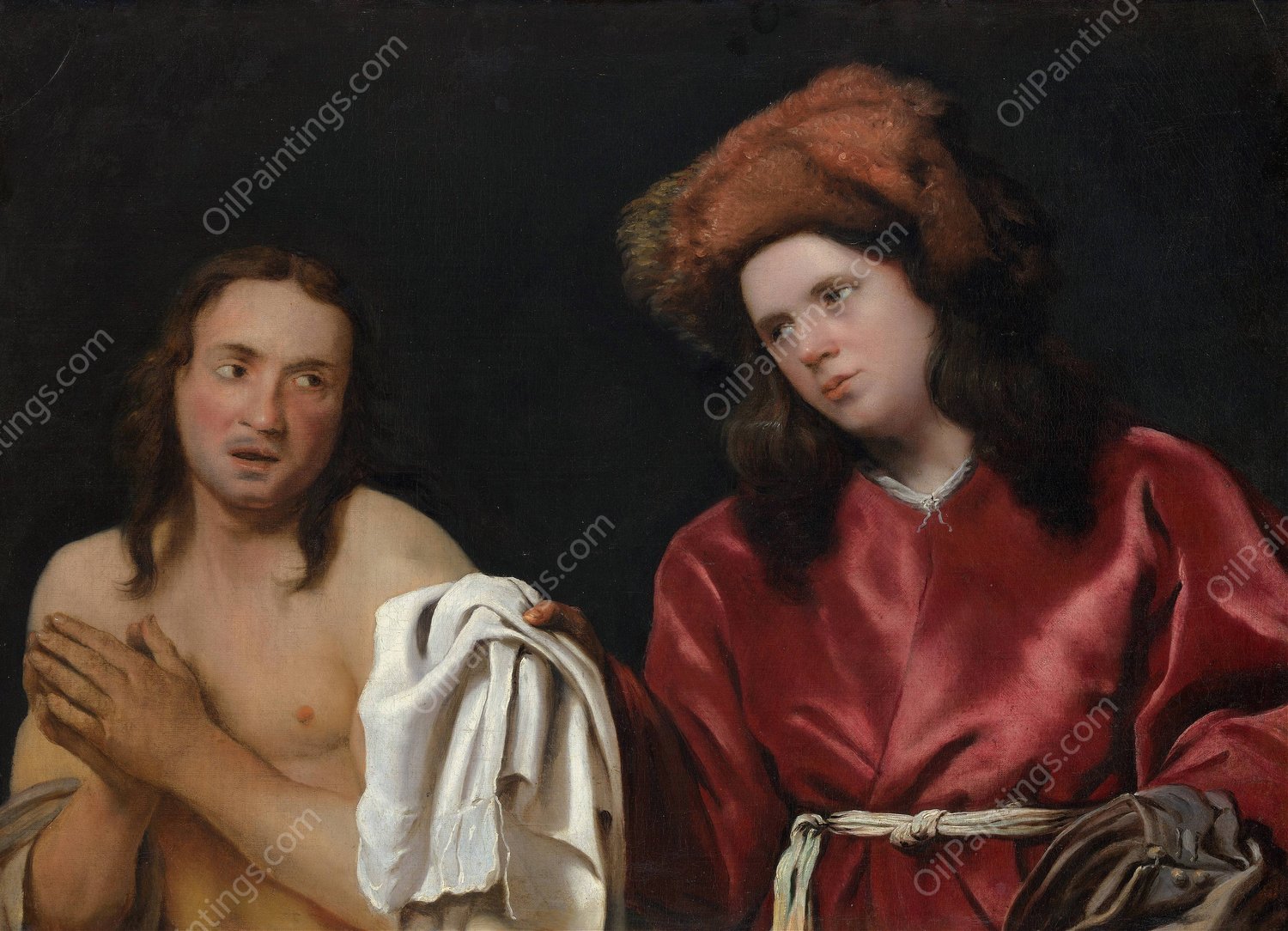 Clothing the Naked  by Michael Sweerts - Hand-Painted Oil Painting Reproduction