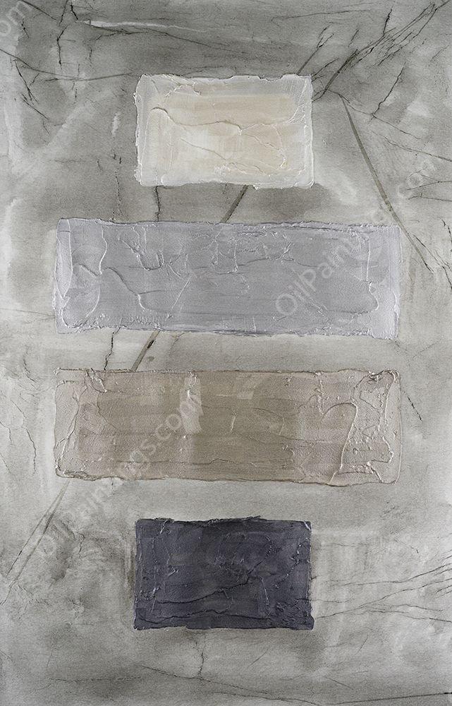 Metallic Monoliths II by Michael Willett - Hand-Painted Oil Painting Reproduction