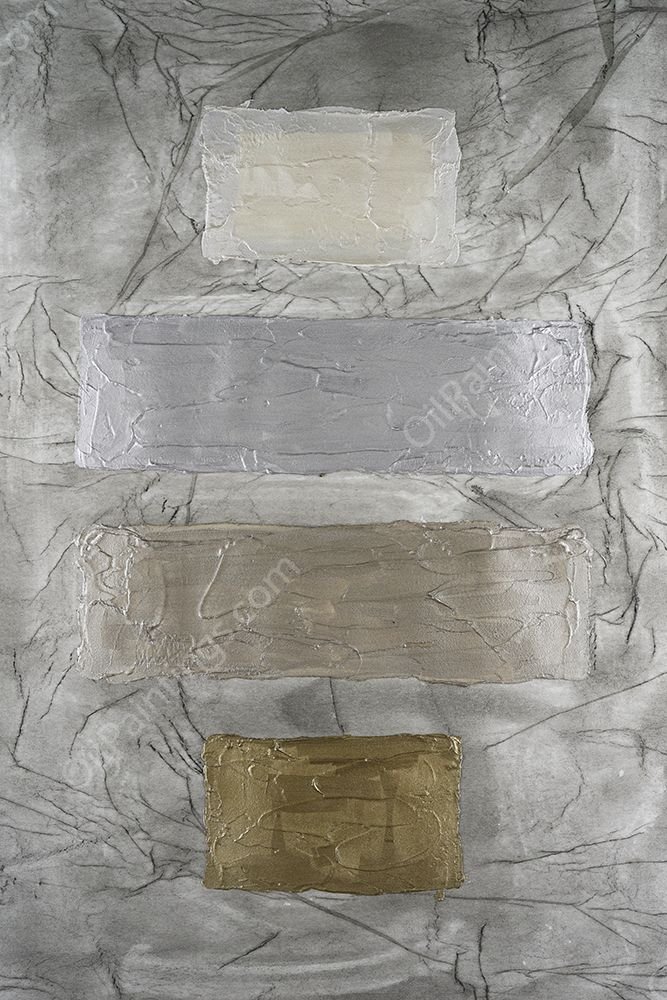 Metallic Monoliths IV by Michael Willett - Hand-Painted Oil Painting Reproduction