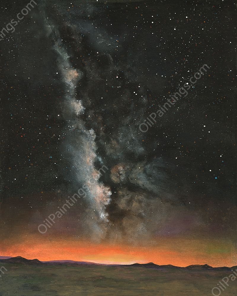 Milky Way Exposure I by Michael Willett - Hand-Painted Oil Painting Reproduction
