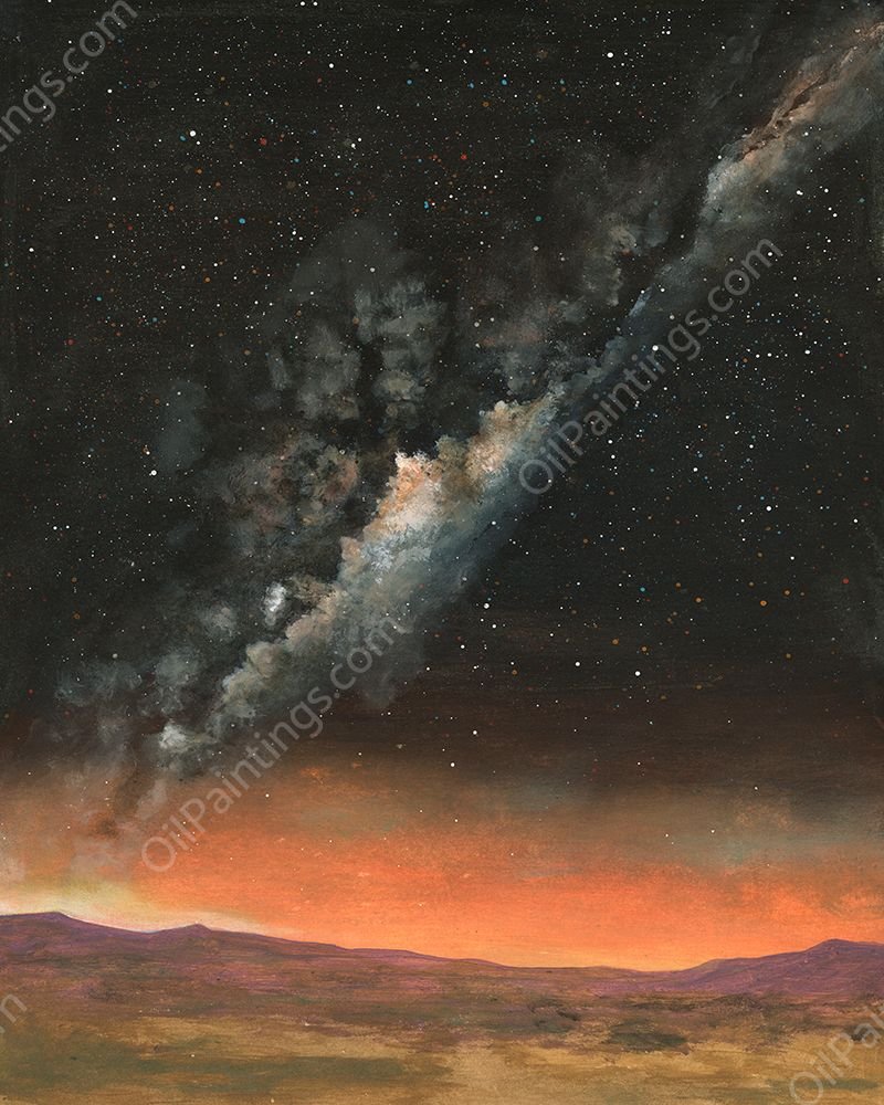 Milky Way Exposure II by Michael Willett - Hand-Painted Oil Painting Reproduction