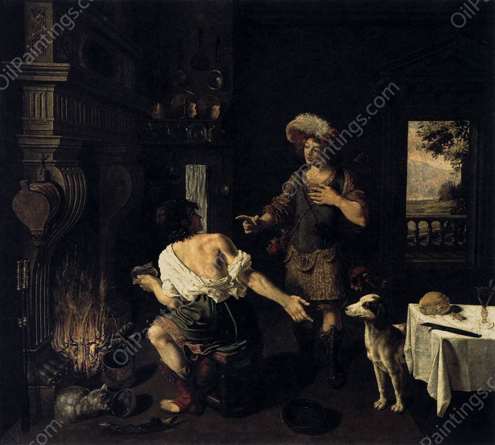 Esau and Jacob by Michel I Corneille - Hand-Painted Oil Painting Reproduction