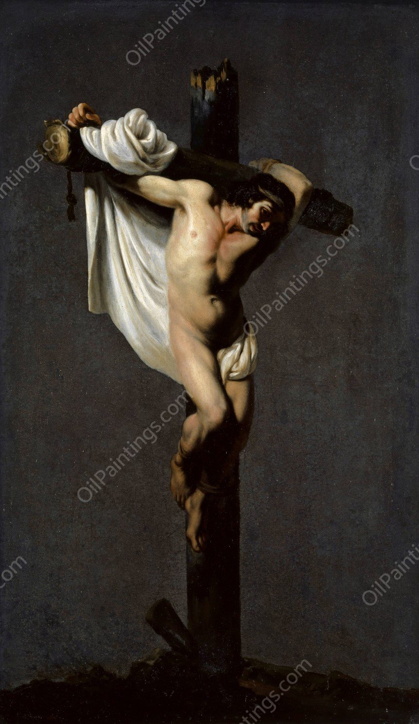 The Thief on the Cross  by Michelangelo Cerquozzi - Hand-Painted Oil Painting Reproduction