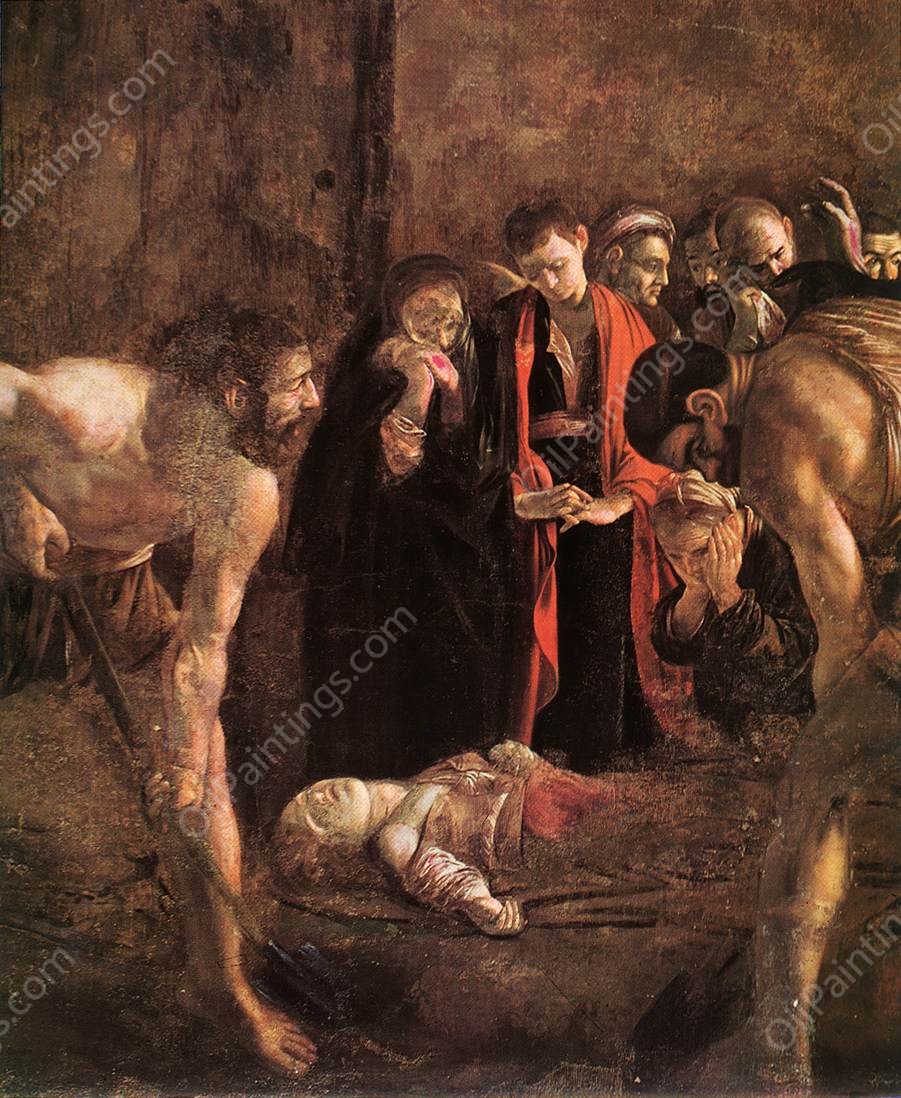 Burial of St Lucy Detail by Caravaggio - Hand-Painted Oil Painting Reproduction