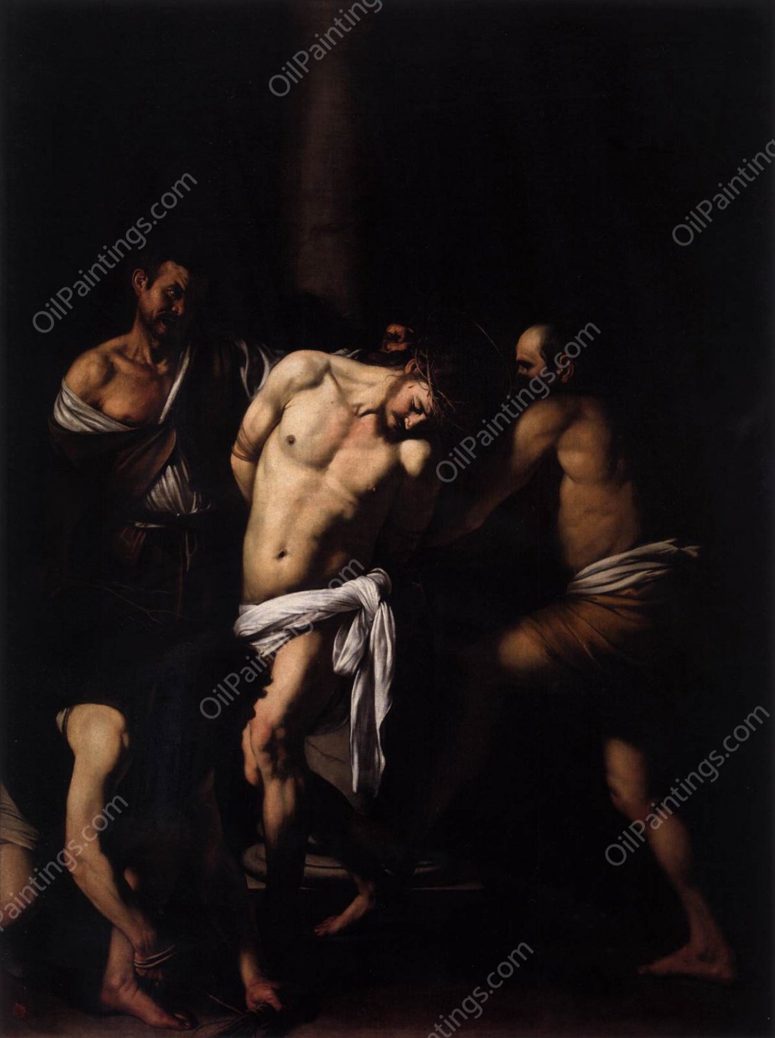 Flagellation by Caravaggio - Hand-Painted Oil Painting Reproduction