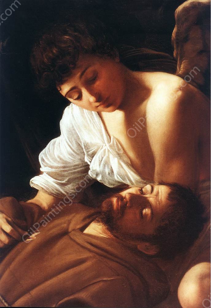 St. Francis in Ecstasy Detail by Caravaggio - Hand-Painted Oil Painting Reproduction