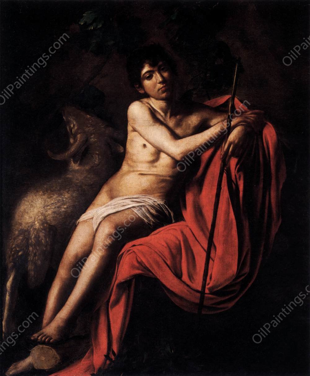 St John the Baptist by Caravaggio - Hand-Painted Oil Painting Reproduction