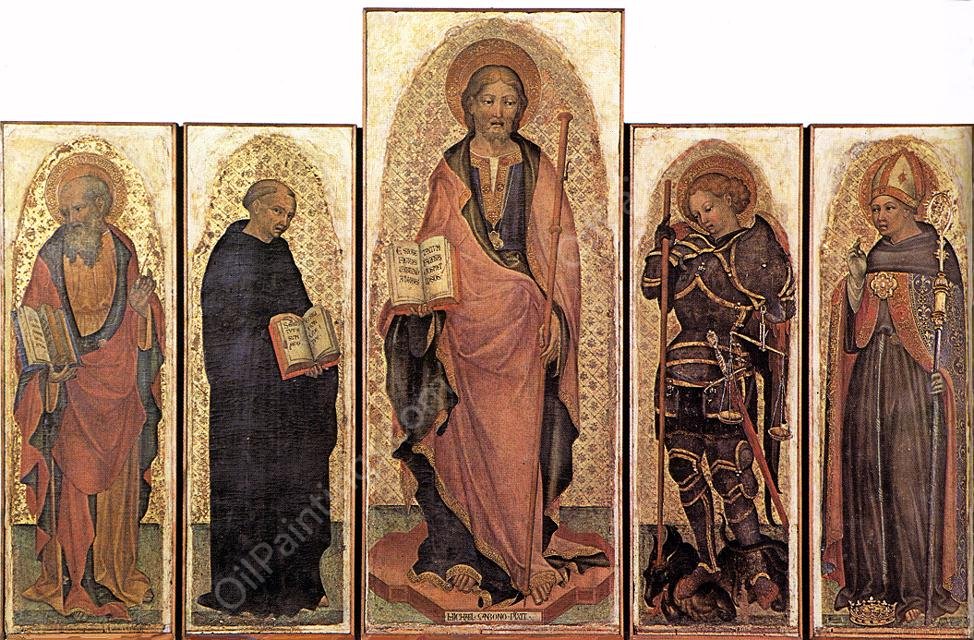Polyptych of St James by Michele Giambono - Hand-Painted Oil Painting Reproduction