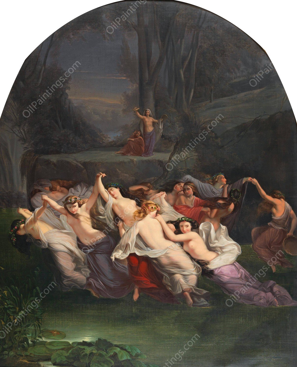 Vilinski ples by Mihael Stroj - Hand-Painted Oil Painting Reproduction