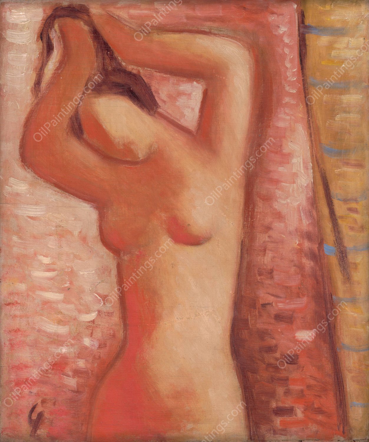 After Bath  by Mikulas Galanda - Hand-Painted Oil Painting Reproduction