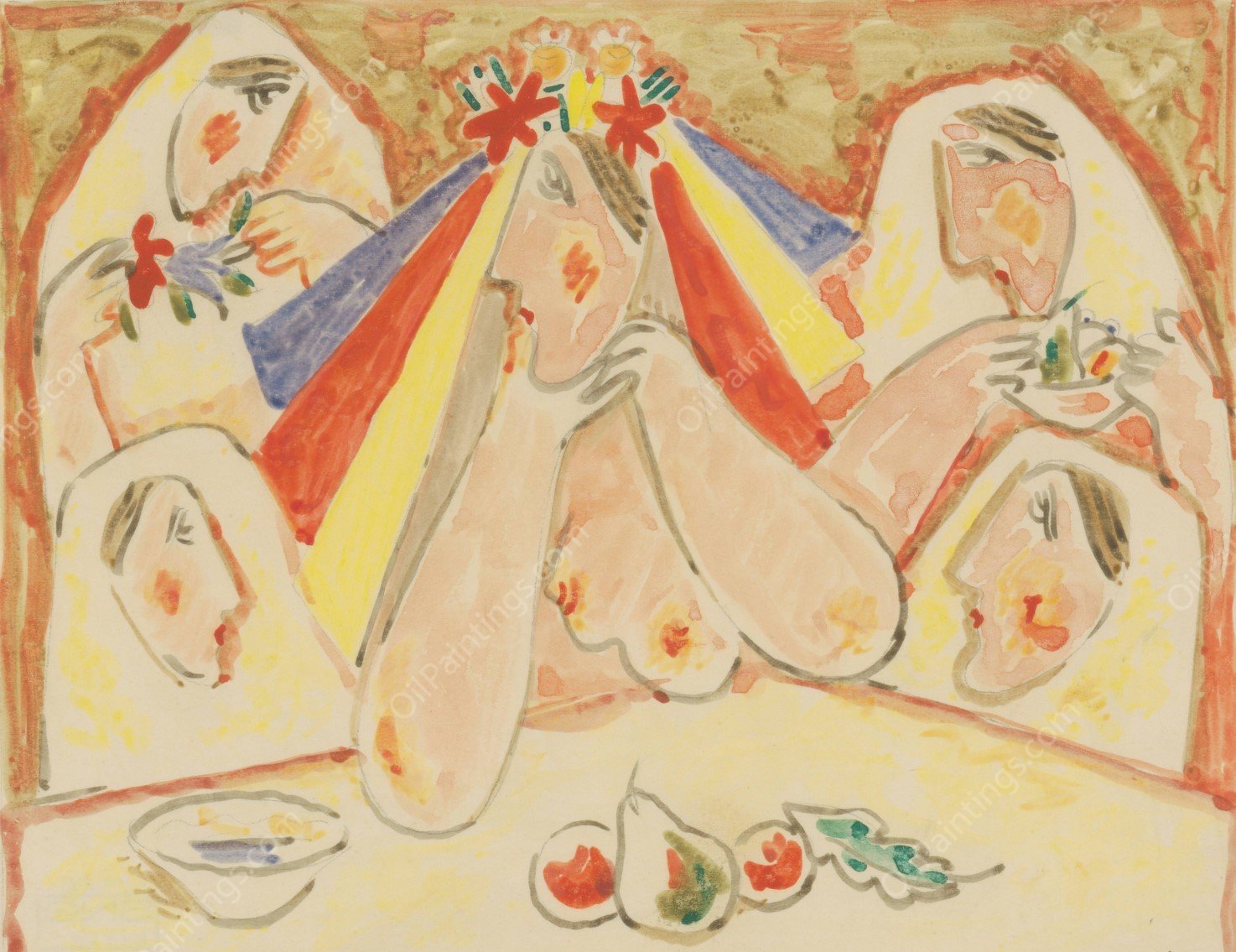 Bride  by Mikulas Galanda - Hand-Painted Oil Painting Reproduction