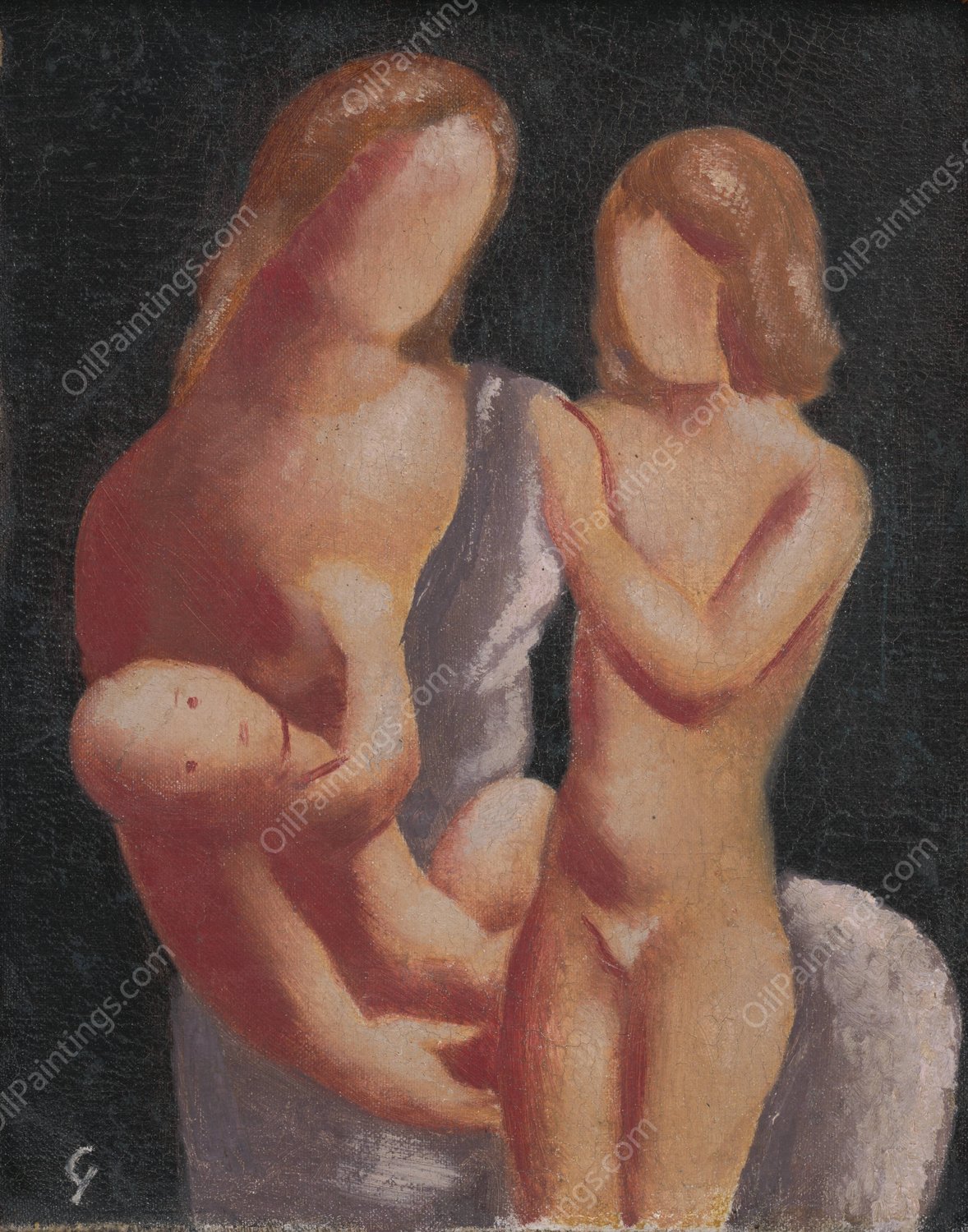 Family  by Mikulas Galanda - Hand-Painted Oil Painting Reproduction