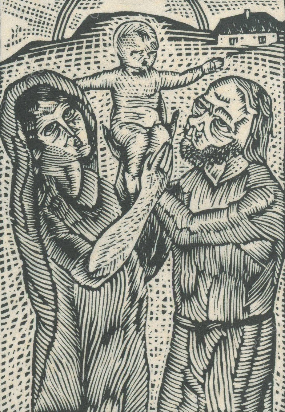 Holy Family  by Mikulas Galanda - Hand-Painted Oil Painting Reproduction