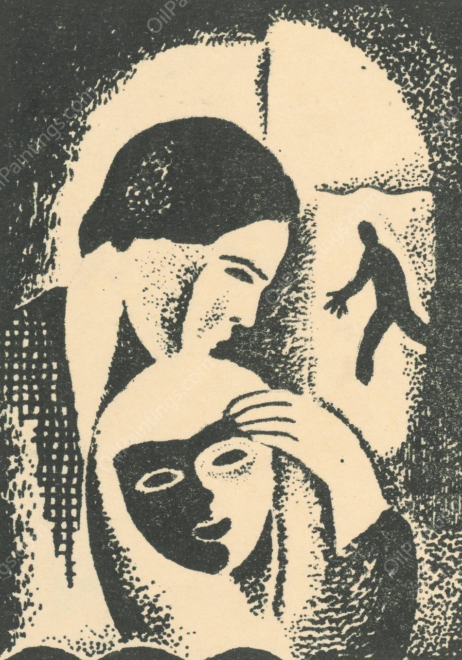 Lovers  by Mikulas Galanda - Hand-Painted Oil Painting Reproduction