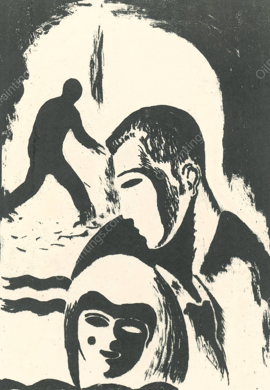 Milenci  by Mikulas Galanda - Hand-Painted Oil Painting Reproduction