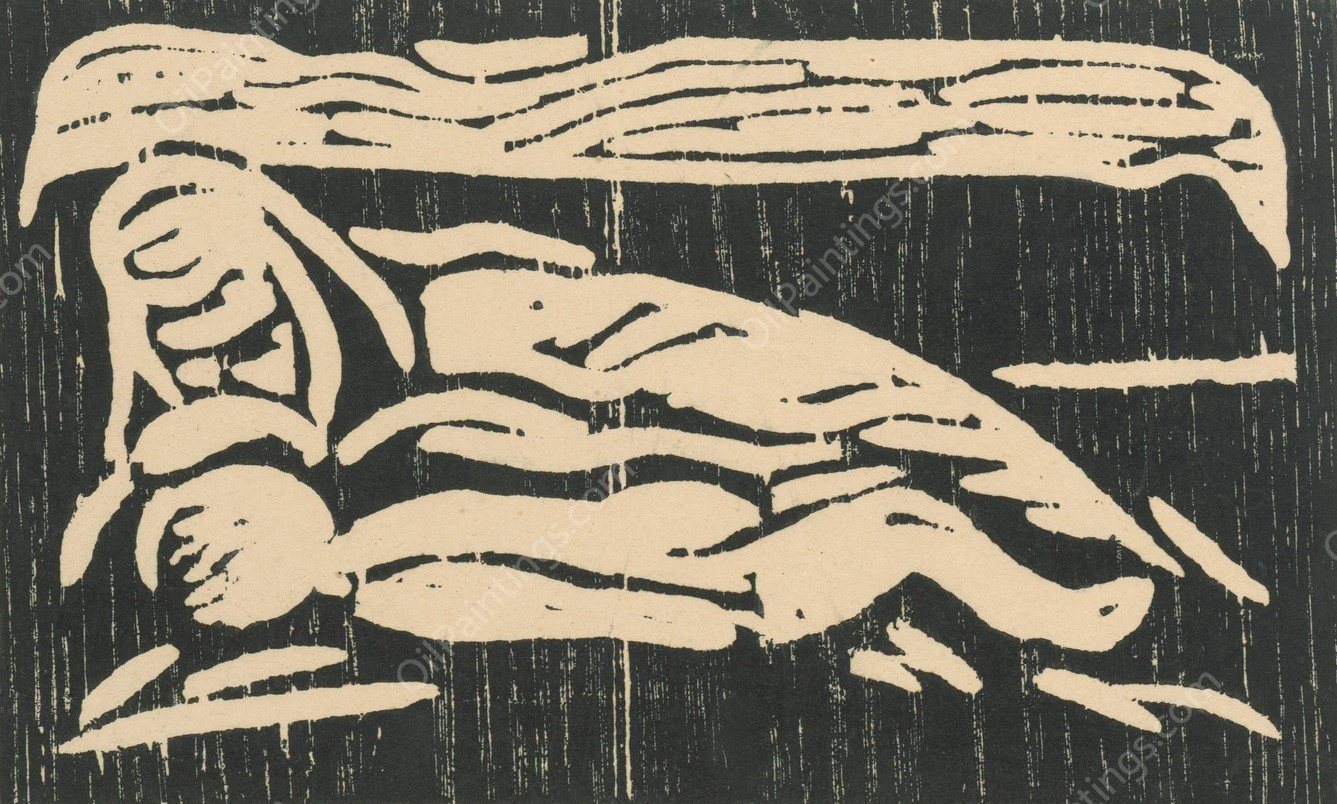 Mother with Baby  by Mikulas Galanda - Hand-Painted Oil Painting Reproduction