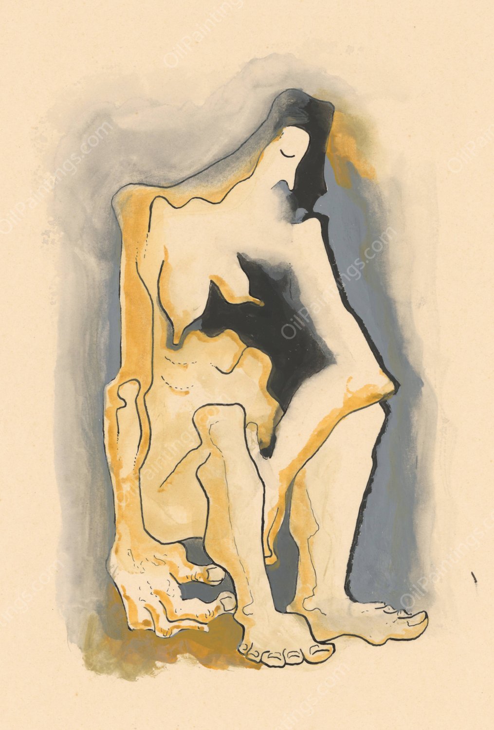 Old Age  by Mikulas Galanda - Hand-Painted Oil Painting Reproduction