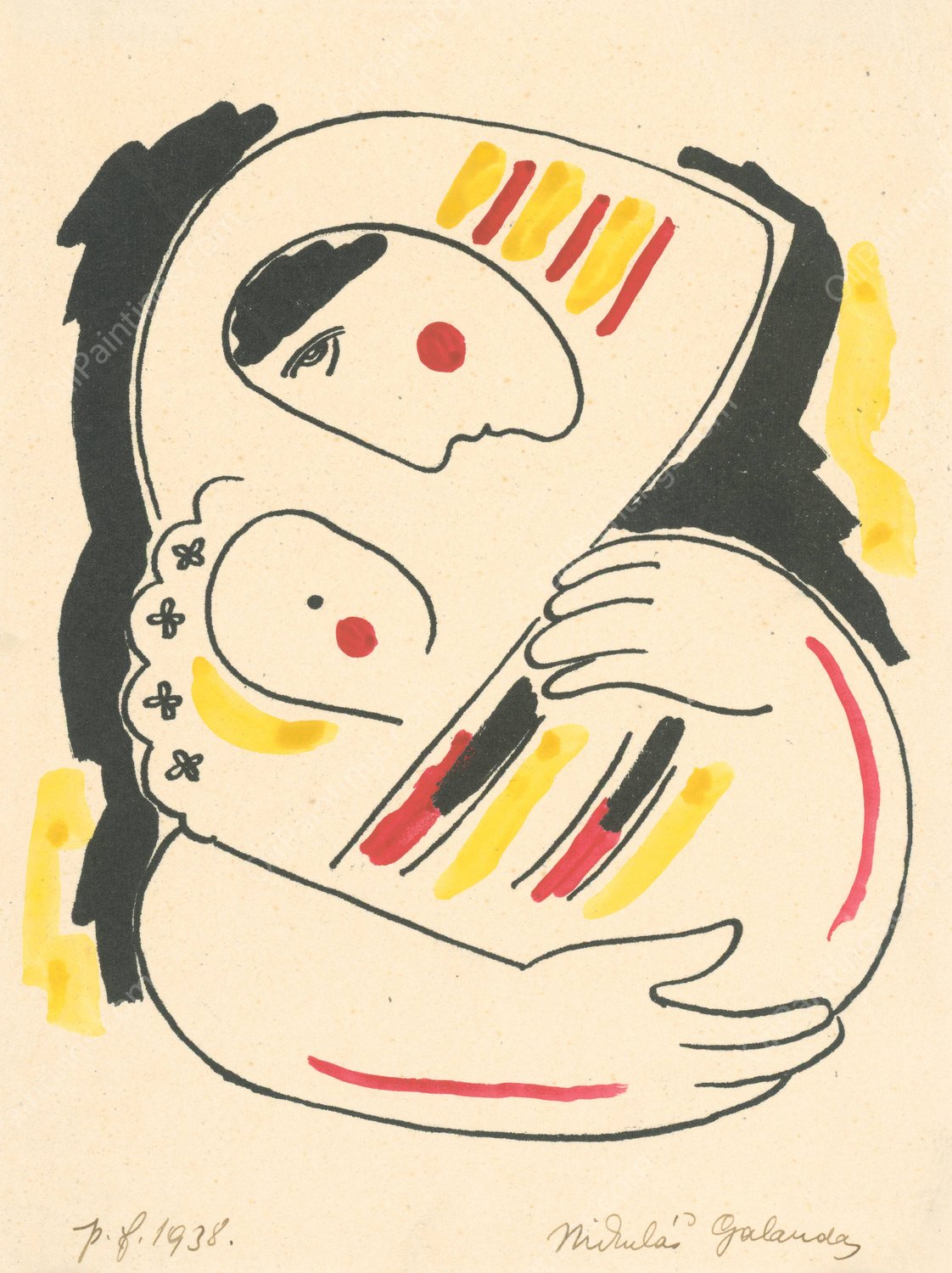 P.F.1938  by Mikulas Galanda - Hand-Painted Oil Painting Reproduction