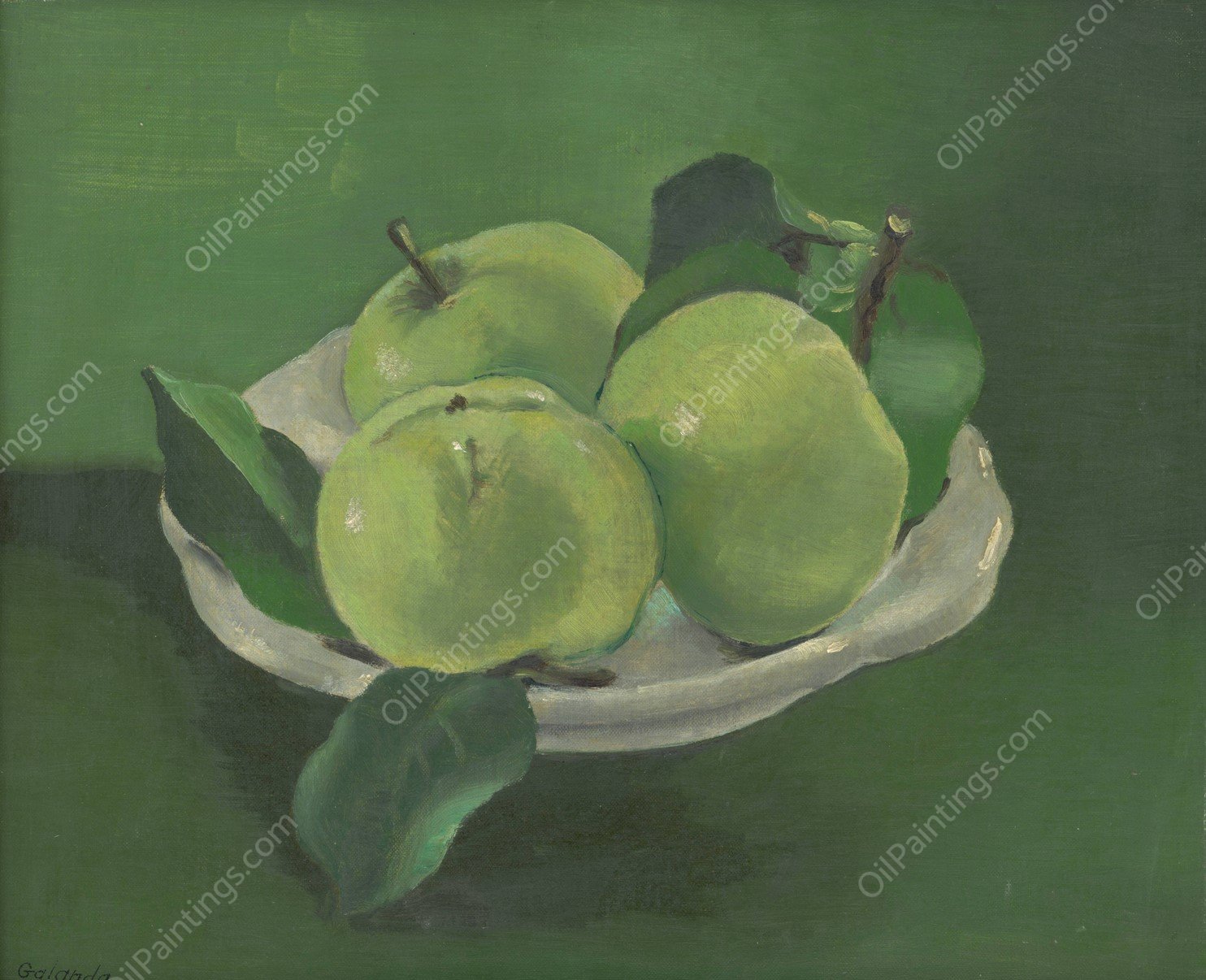 Still Life with Apples  by Mikulas Galanda - Hand-Painted Oil Painting Reproduction