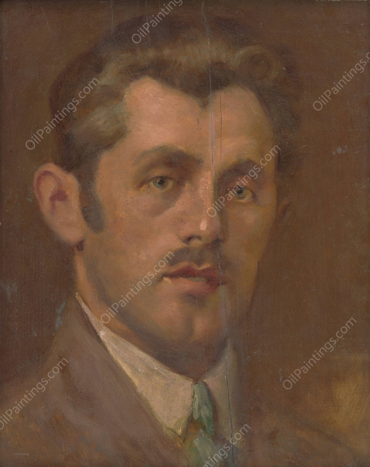 Portrait of P. Trunkat  by Milan Thomka Mitrovsky - Hand-Painted Oil Painting Reproduction