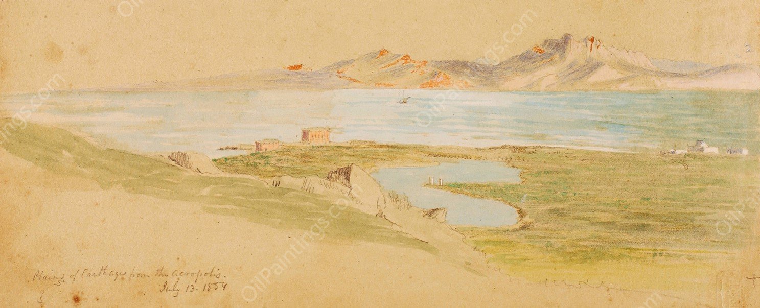 Plains Of Carthage  by Miner Kilbourne Kellogg - Hand-Painted Oil Painting Reproduction