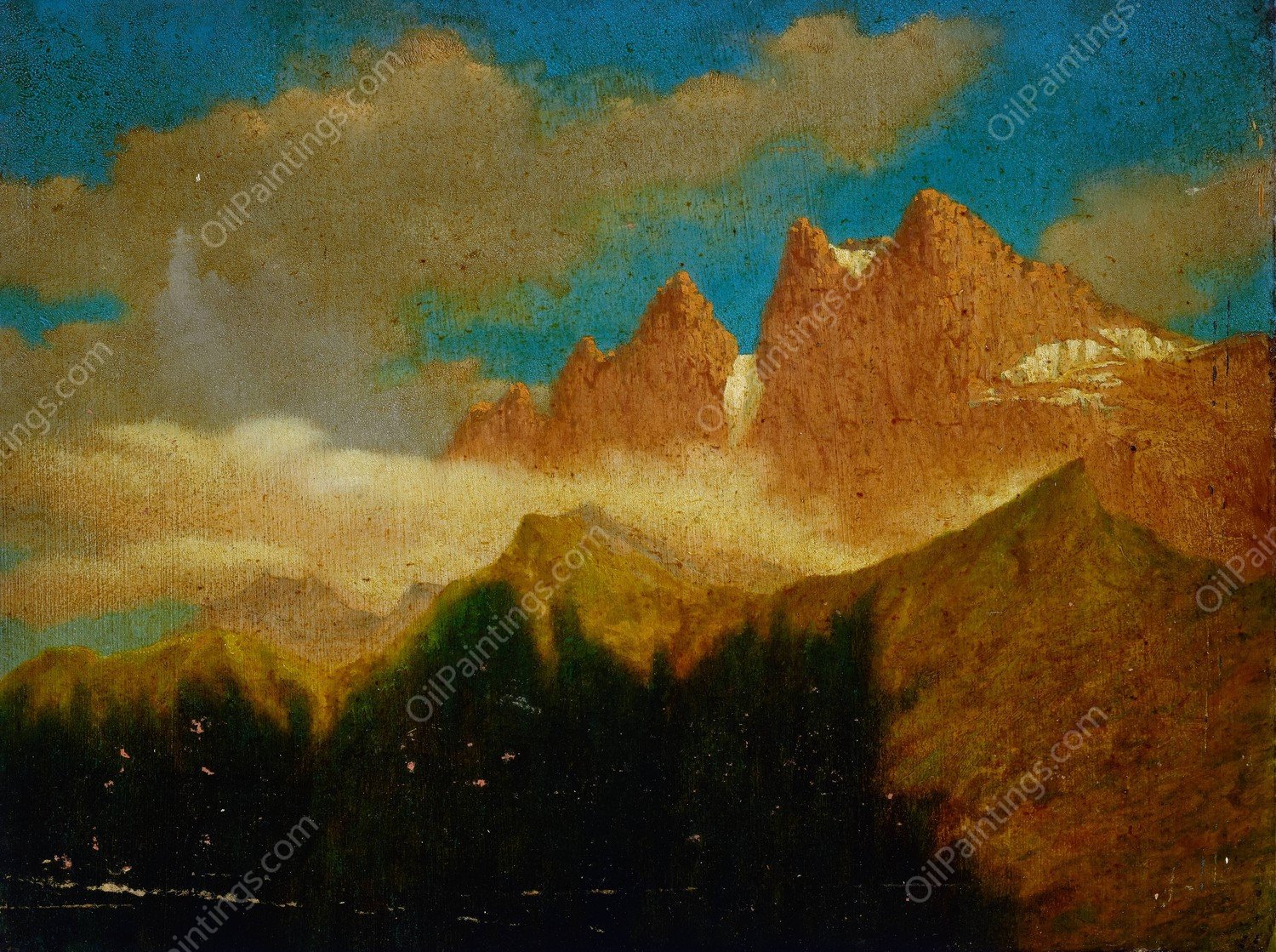 Switzerland-Near Valery by Miner Kilbourne Kellogg - Hand-Painted Oil Painting Reproduction