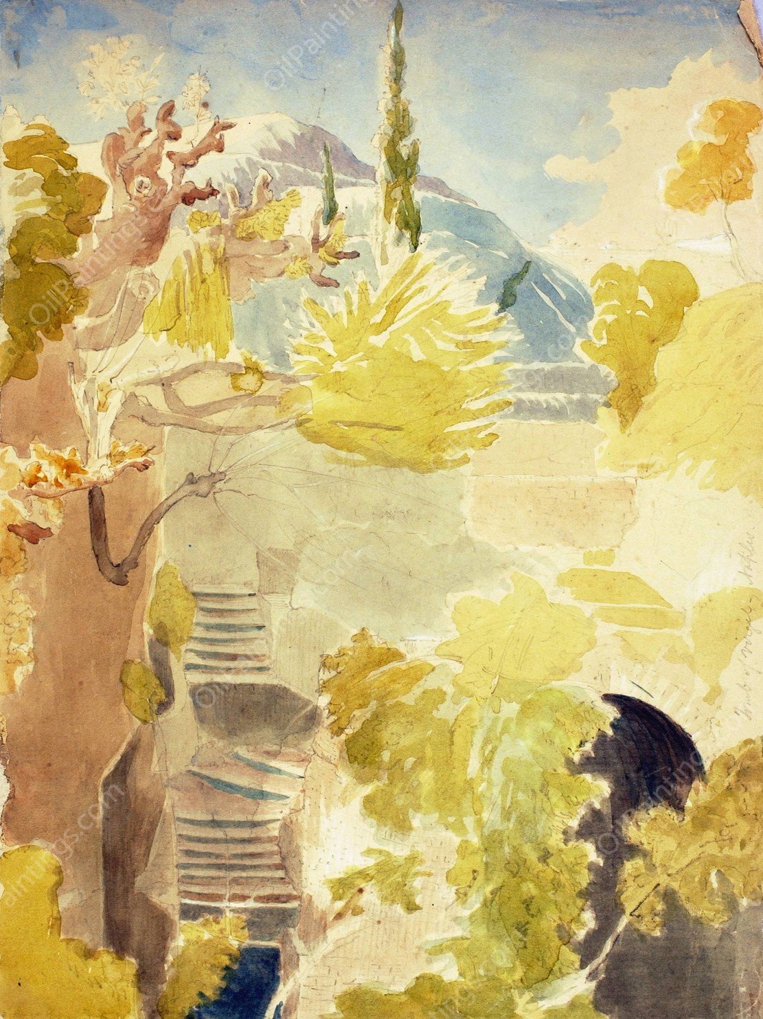 Tomb of Virgil, Naples by Miner Kilbourne Kellogg - Hand-Painted Oil Painting Reproduction