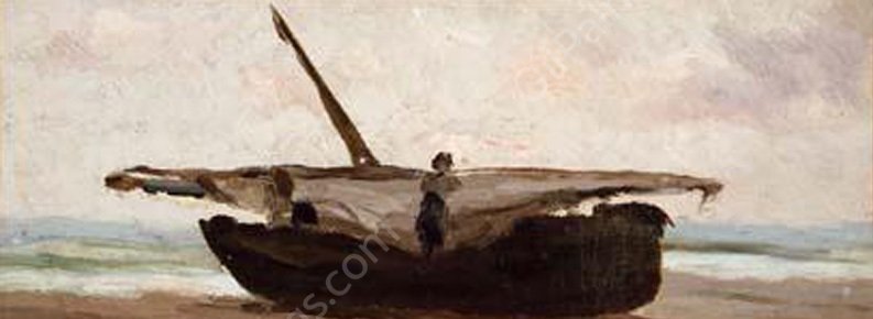 La Barca by Modesto Urgell i Inglada - Hand-Painted Oil Painting Reproduction