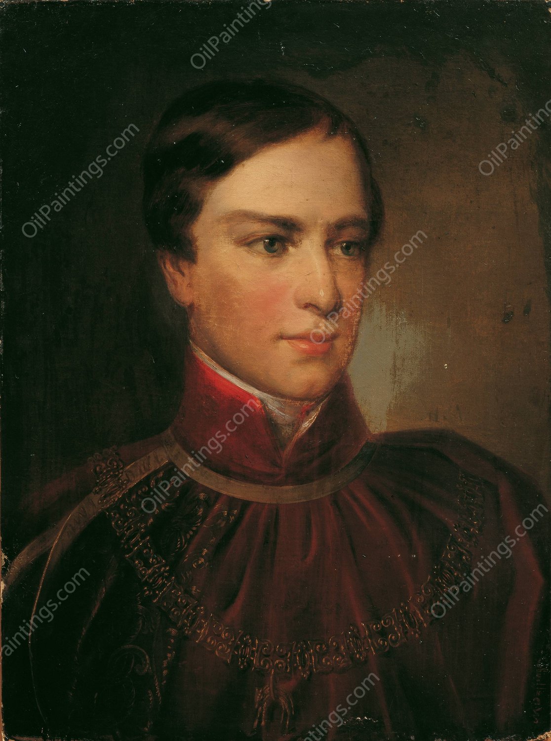 Der Junge Kaiser Franz Joseph I.  by Moritz Michael Daffinger - Hand-Painted Oil Painting Reproduction