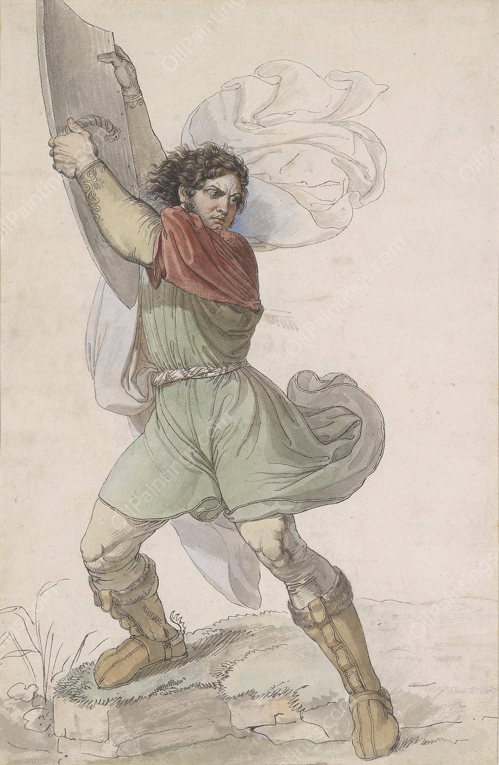 Wilhelm Tell by Moritz Michael Daffinger - Hand-Painted Oil Painting Reproduction