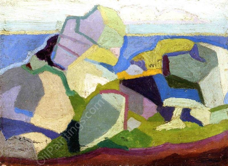 Abstraction by Morton Livingston Schamberg - Hand-Painted Oil Painting Reproduction