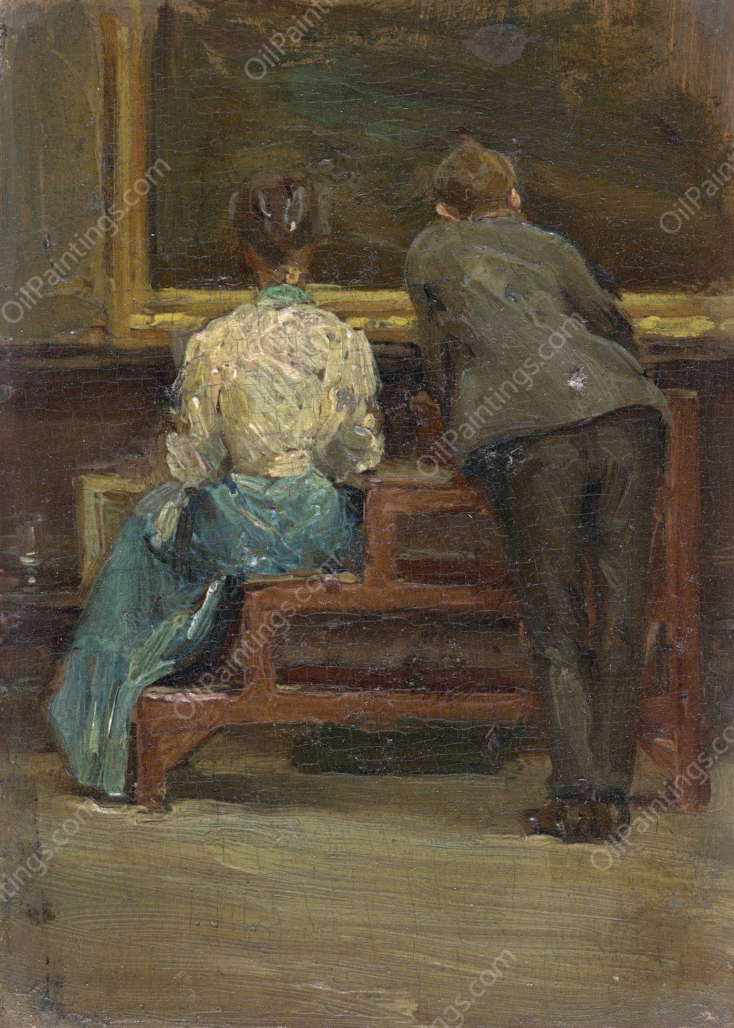 Charles Sheeler and Nina Allender  by Morton Livingston Schamberg - Hand-Painted Oil Painting Reproduction