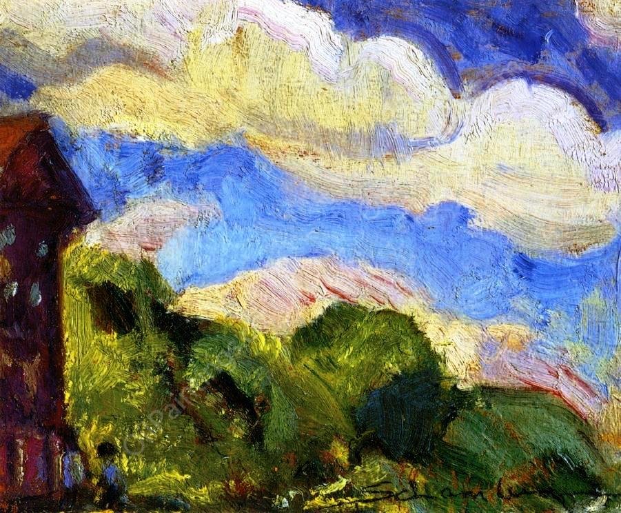 Landscape by Morton Livingston Schamberg - Hand-Painted Oil Painting Reproduction